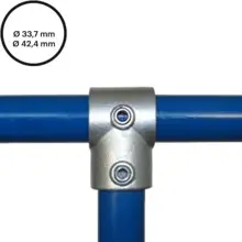 Rohrverbinder D. 33,7 mm | D. 42,4 mm – T-Stück kurz, reduziert 101-RB34/C42